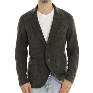 GIACCA MELANGE MARRONE